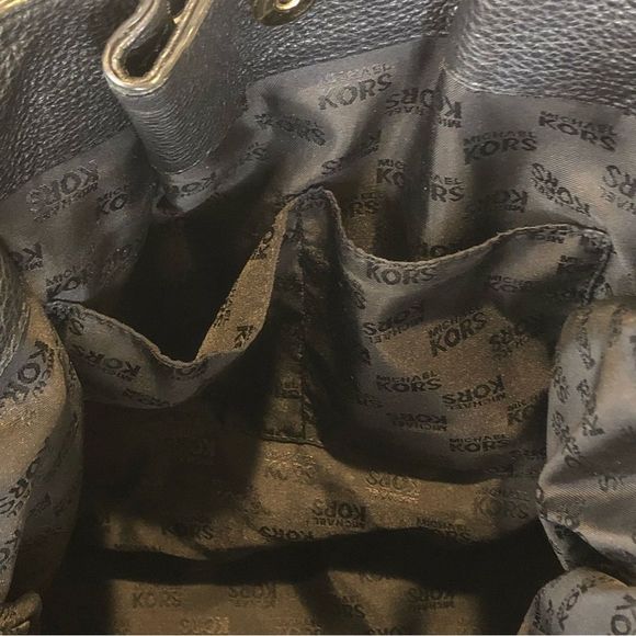 MICHAEL KORS Gansevoort Black Tumbled Leather Shoulder Bag Crossbody Tote - Picture 15 of 17